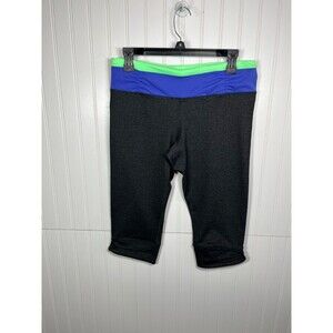 Calvin Klein Performance Quick Dry Capri Running Active Pant Size Large Charcole